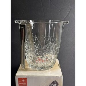 Bormioli Rocco Dedalo Ice Bucket 90cl with Stainless Tongs Made in Italy